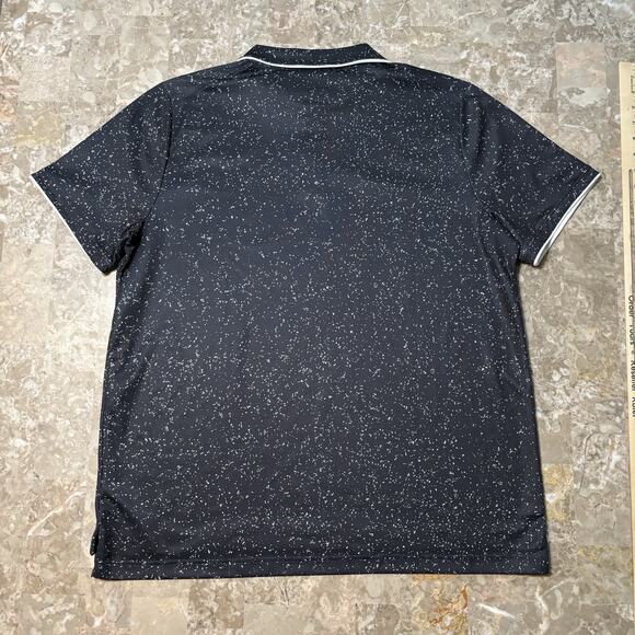 Nike Court Polo Shirt Mens XL Black Speckled Print Tennis Heritage AT4148 - Picture 8 of 9